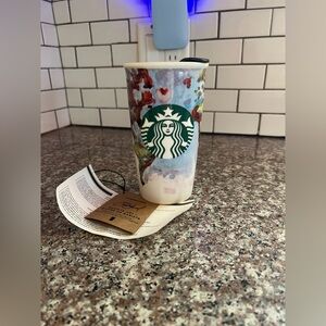 New NWT Limited Edition Starbucks 2015 Watercolor World Map Traveler Mug